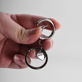 Arrival 2 Colors Lovers' Heart Metal Key Chain Couple Key Ring Holder