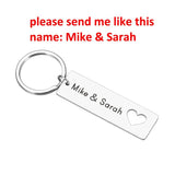 Personalized Heart Keychain Lover Name for Wedding Couples Keychain