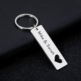 Personalized Heart Keychain Lover Name for Wedding Couples Keychain