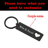 Personalized Heart Keychain Lover Name for Wedding Couples Keychain