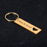Personalized Heart Keychain Lover Name for Wedding Couples Keychain