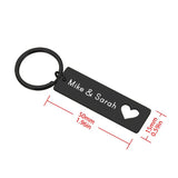 Personalized Heart Keychain Lover Name for Wedding Couples Keychain