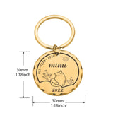Custom Pet ID Tag Engraved Cat Dog Leash Address Keychain