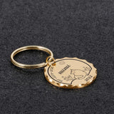 Custom Pet ID Tag Engraved Cat Dog Leash Address Keychain