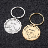 Custom Pet ID Tag Engraved Cat Dog Leash Address Keychain