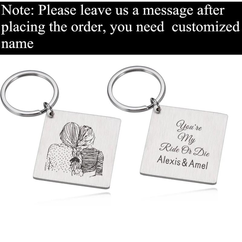 Friendship Keychain For Her Custom Name Good Gift Key Chain Accessories
