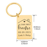 Personalized House Keychain for Couple - Our First Home