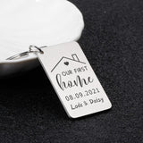 Personalized House Keychain for Couple - Our First Home