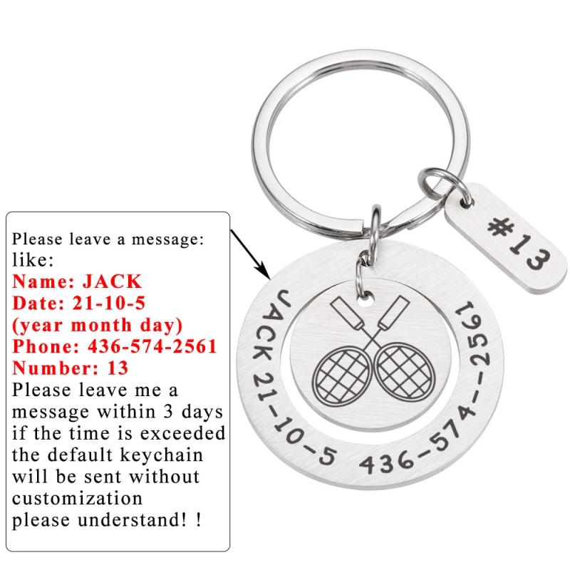 Badminton Keychain Graduation Season Key Chain For Students Boy