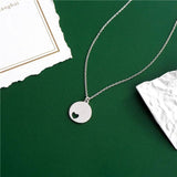 925 Silver Heart Pendant Necklace Cutout Design