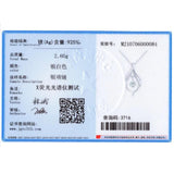 Ailmay925 Sterling Silver Water Drop Shape Pendant Necklace