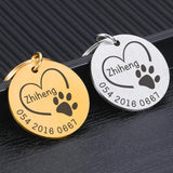 Custom Pet ID Keychain - Personalized Dog or Cat Name Tag