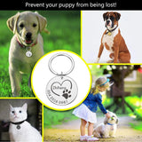 Custom Pet ID Keychain - Personalized Dog or Cat Name Tag