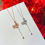 Vintage Butterfly Pendant Necklace for Women Wedding Jewelry