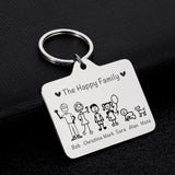 Family Love Keychain Choose Family Member Pattern Parents Children Keychain