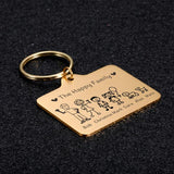 Family Love Keychain Choose Family Member Pattern Parents Children Keychain