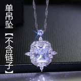 Yuzuk Sparkling Moissanite Gemstone Pendant Necklace Women
