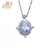 Yuzuk Sparkling Moissanite Gemstone Pendant Necklace Women
