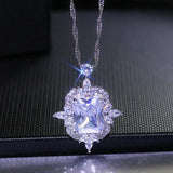 Yuzuk Sparkling Moissanite Gemstone Pendant Necklace Women