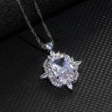 Yuzuk Sparkling Moissanite Gemstone Pendant Necklace Women