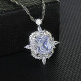 Yuzuk Sparkling Moissanite Gemstone Pendant Necklace Women