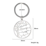 Cazador Tree Of Life Family Name Keychain Personalized Couple Gift