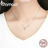 925 Silver Love Heart Lock & Key Pendant Necklace Women Wedding Jewelry