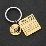 Personalized Baby Photo Keychain Name Birth Date Circle Keyring Jewelry