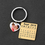 Personalized Baby Photo Keychain Name Birth Date Circle Keyring Jewelry
