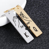 Personalized Forever Couple Letters Keychain Love Gift