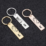 Personalized Forever Couple Letters Keychain Love Gift