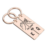 Personalized Forever Couple Letters Keychain Love Gift