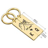 Personalized Forever Couple Letters Keychain Love Gift