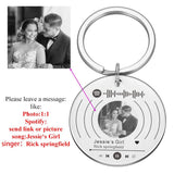Personalized Photo Stainless Steel Keychains Couple Keychain Gift