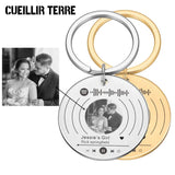 Personalized Photo Stainless Steel Keychains Couple Keychain Gift