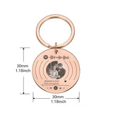 Personalized Photo Stainless Steel Keychains Couple Keychain Gift