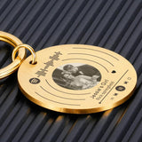 Personalized Photo Stainless Steel Keychains Couple Keychain Gift