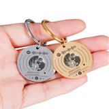 Personalized Photo Stainless Steel Keychains Couple Keychain Gift