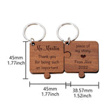 Personalized Teacher's Keychain Wooden Puzzle Keychain