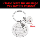 Personalized Graduation Ceremony Keychain High School College Grad Gift