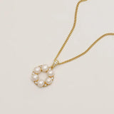 Baroque Pearls Choker Round Necklace 14K Brass Chain for Women
