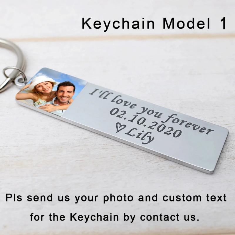 Personalized Photo Keychains Keychain with Picture Anniversary Keyring Gift