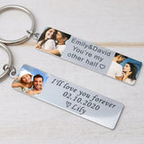 Personalized Photo Keychains Keychain with Picture Anniversary Keyring Gift