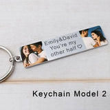 Personalized Photo Keychains Keychain with Picture Anniversary Keyring Gift