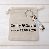 Personalized Photo Keychains Keychain with Picture Anniversary Keyring Gift