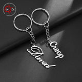 Goxijite Personalized Name Pendant Keychain Stainless Steel