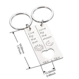 Silver Plated Heart Keychain Wedding Favors