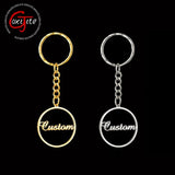 Custom Round Pendant Keychain - Personalized Key Chain Gift