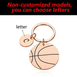 Basketball Keychain Birthday Gift Single Letter Keyring Boyfriend Key Holder