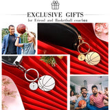 Basketball Keychain Birthday Gift Single Letter Keyring Boyfriend Key Holder